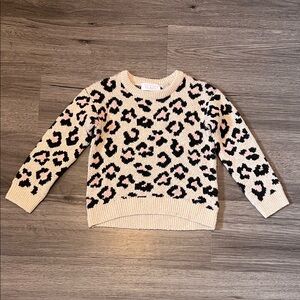 The Children's Place Animal Print Sweater - Cream, Black, Pink